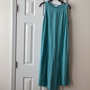 Pure Jill teal sleeveless lagenlook minimalist maxi dress XS